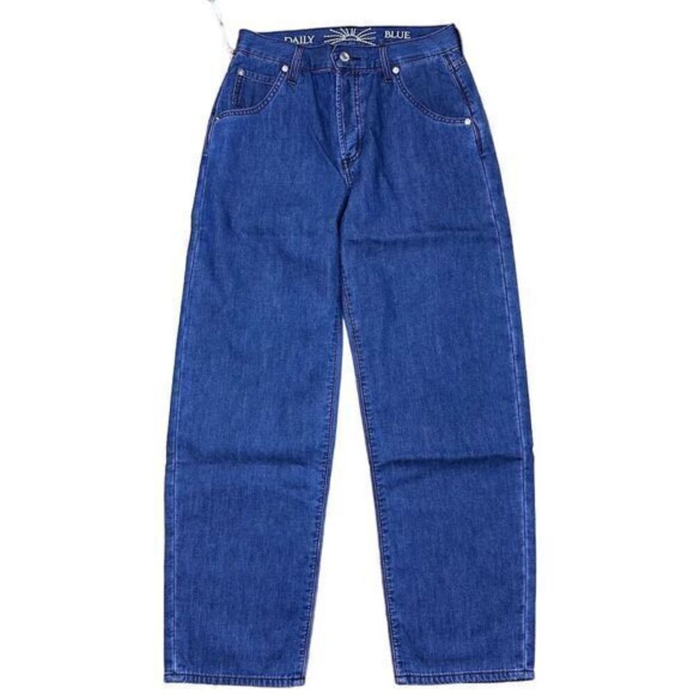 NWT Daily Blue Women’s Mantra Wide Barrel Baggy Denim Jeans Size 26 Blue‎